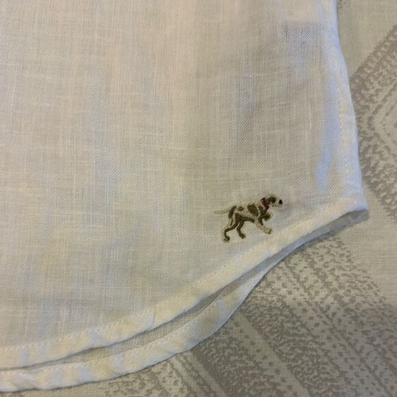 Crewcuts Boys White Linen Shirt Button Down Shirt - Size 8 - Picture 2 of 7